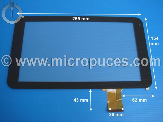 Vitre tactile * NEUVE * noire 10,1" WJ510 FPC-V1.0