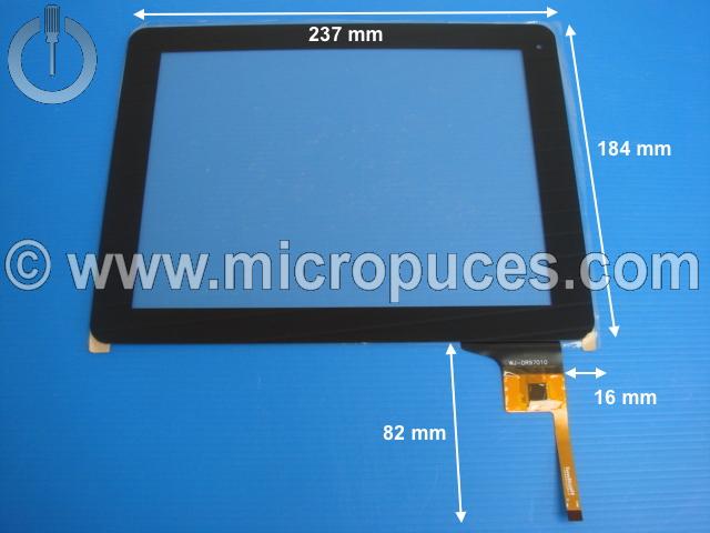 Vitre tactile * NEUVE * noire 9,7" pouces 12 pin WJ-DR97010 ou compatible