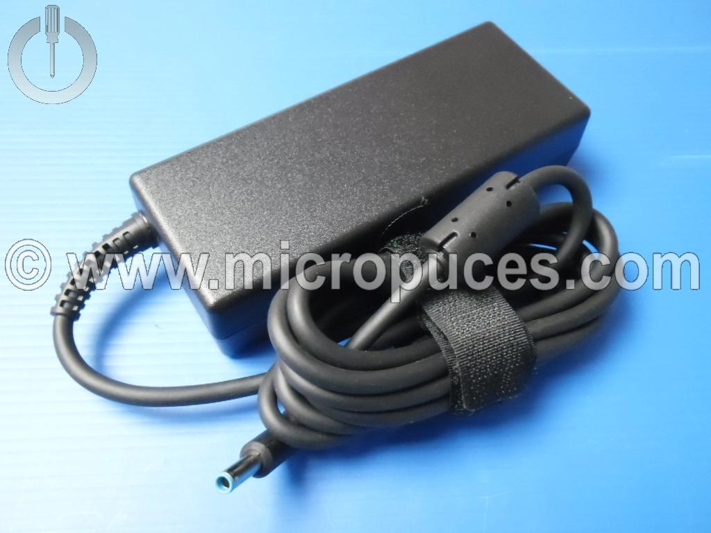 Chargeur Alimentation 19V 4.62A pour HP ( 90 w conn bleu )