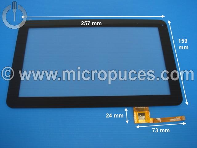 Vitre tactile * NEUVE * noire 10,1" FPC-TP101008(M109)-02 (12 pin)