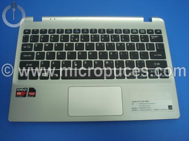 Clavier + plasturgie gris  QWERTY pour ACER Aspire V5-122P