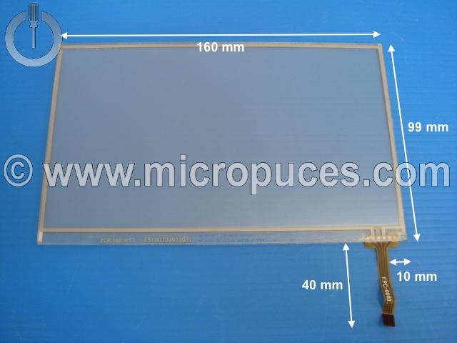 Vitre tactile pour tablette 7" pouces (4 pin) FPC-0600