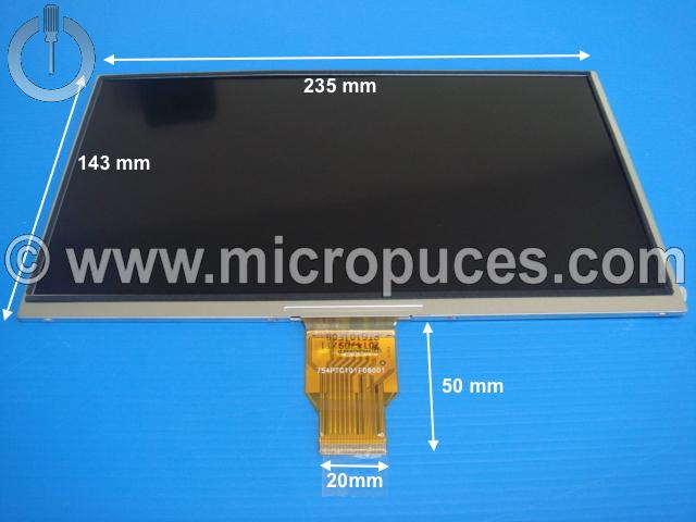 Dalle TFT 10" LED PTG101F8 40 pin  (3mm)