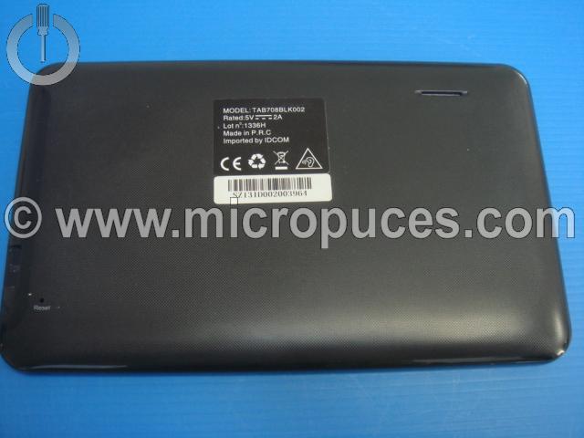Coque arrière pour tablette 7" noire