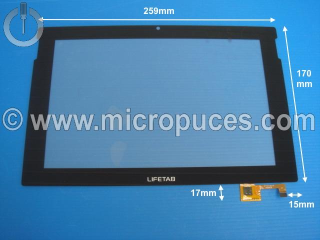 Vitre tactile * NEUVE * noire 10,1" DY10118(V3) (12 pin)