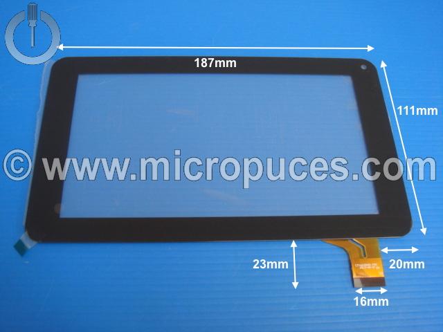 Vitre tactile noire 30 pin CZY6632A01-FPC