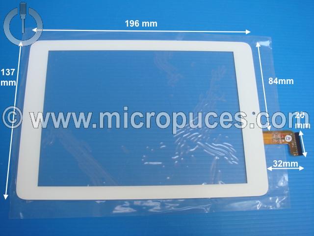 Vitre tactile * NEUVE * blanche 7.85" pouces 40 pin RS8F195S_V1.1