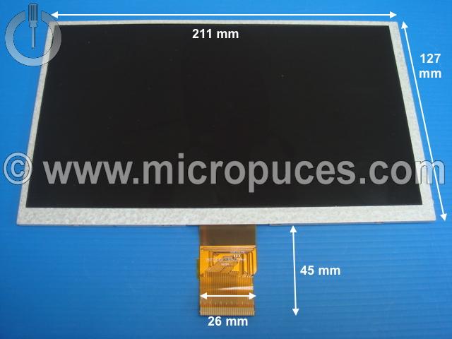 Ecran 09" LED nappe 50 pin 3mm