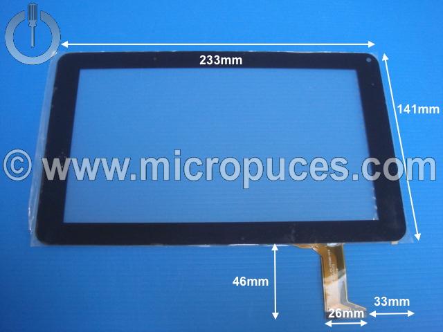 Vitre tactile * neuve * 9" pouces DH-0926A1-PG-FPC080-V3.0 noire