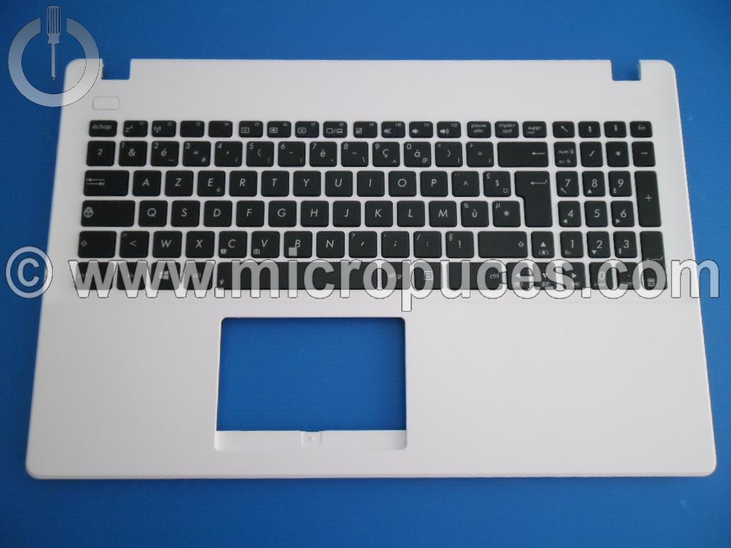 Clavier AZERTY + top cover blanc pour ASUS X551