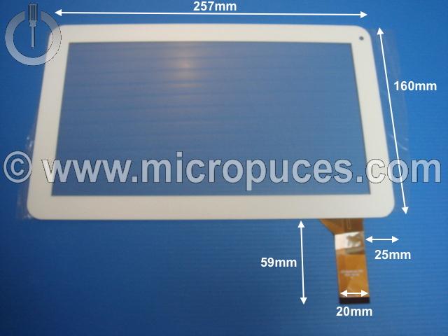Vitre tactile * NEUVE * blanche 10,1" pouces MGLCTP-157 ou compatible (40 pin)