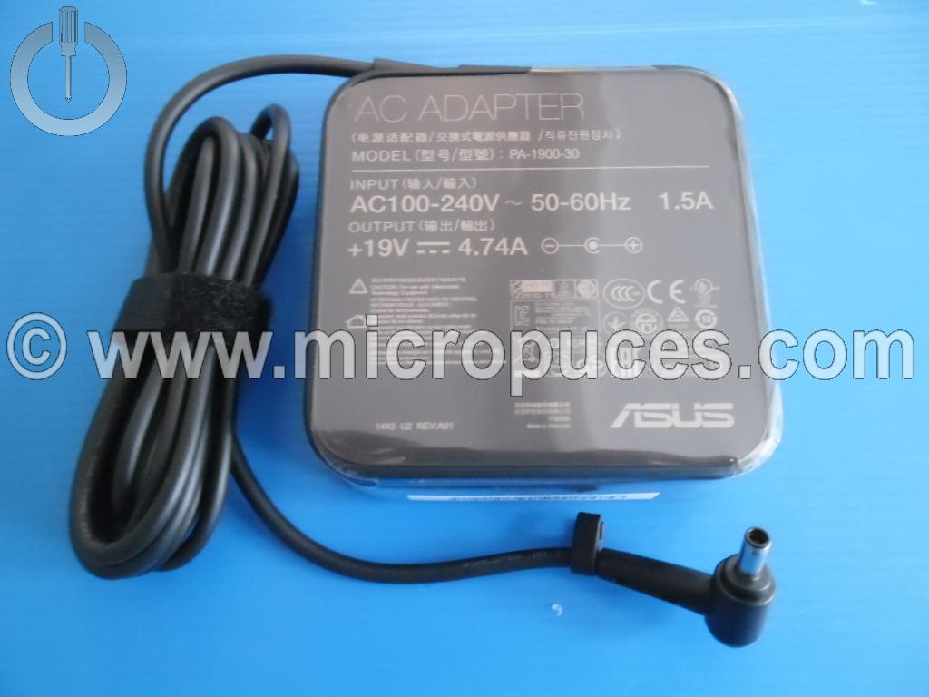 Chargeur * NEUF * Alimentation 19V 4.74A pour ASUS UX51V