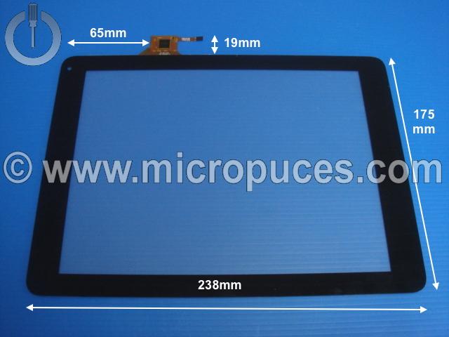 Vitre tactile * NEUVE * noire pour tablette 9.7 pouces (6 pin)