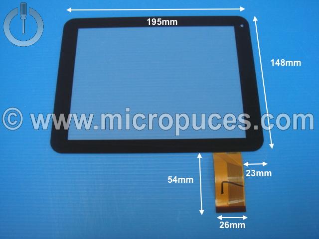 Vitre tactile * NEUVE * noire 8" pouces ZYD080PXA-10V1 (50 pin)