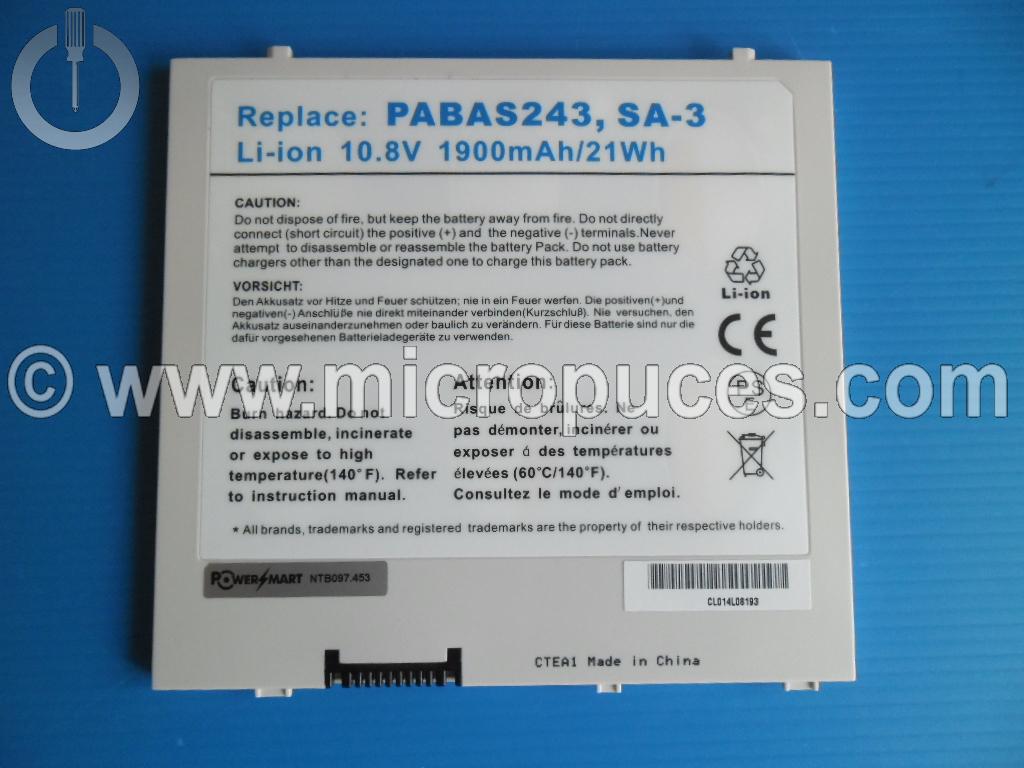 Batterie * NEUVE * de remplacement TOSHIBA PA3884U-1BRS