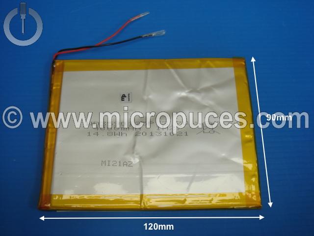 Batterie d'origine pour tablette 3,7v 4000mAh (110 x 100)