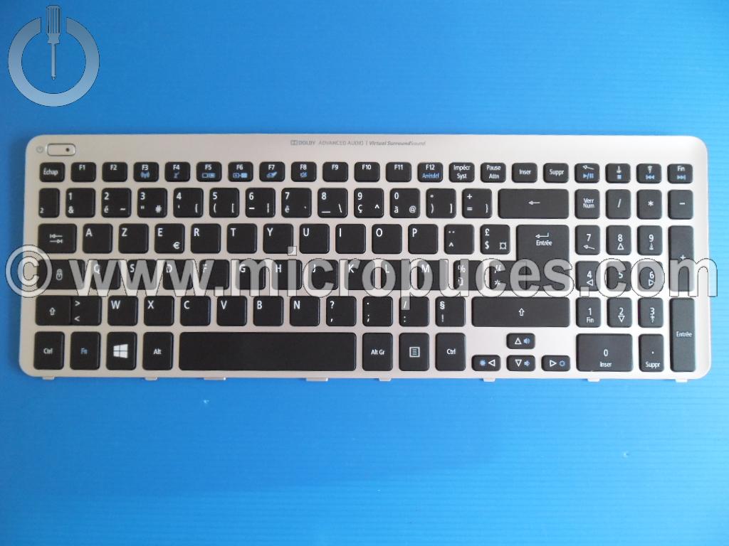 Clavier AZERTY pour ACER Aspire V5-531P gris