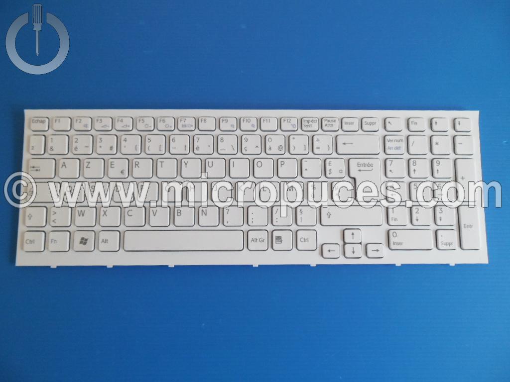 Clavier * NEUF * AZERTY blanc avec grille pour SONY VPC-EB