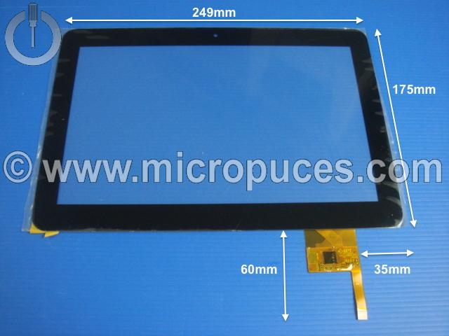 Vitre tactile * NEUVE * noire 10,1" 300-L4380A-A00 (12 pin)