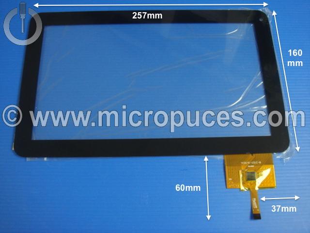 Vitre tactile * NEUVE * noire 10,1" YC0141-101C-B (12 pin)