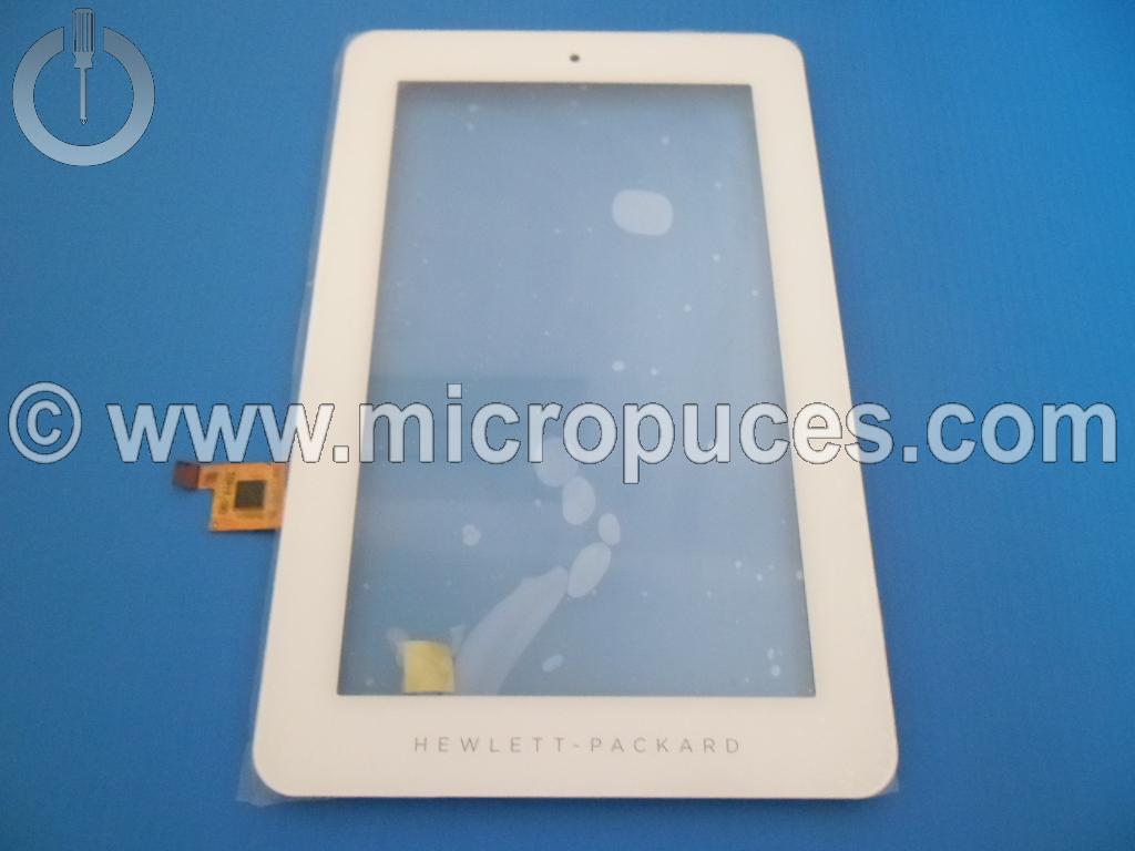 Vitre tactile blanche 7" pouces pour HP 7 Plus