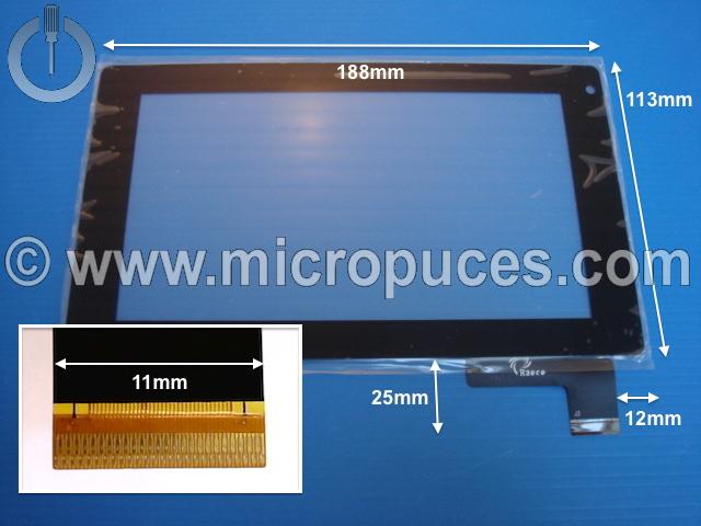 Vitre tactile * NEUVE * noire 7" pouces F0267X ou compatible (51 pin)