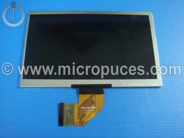 Dalle LED 7" nappe 50 pins 164 x 103 x 3 coudée pour tablette 7"