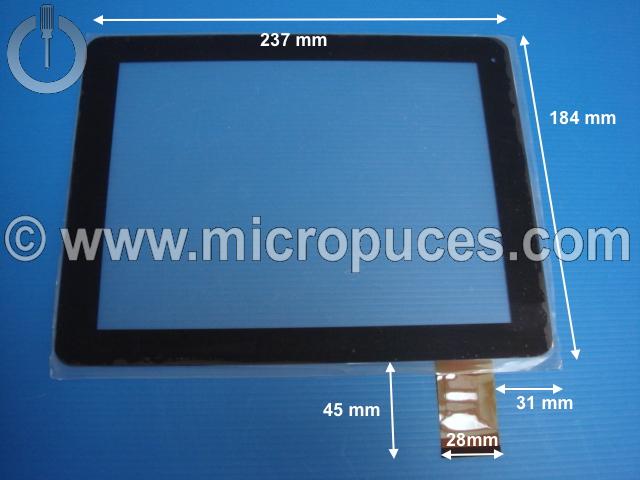 Vitre tactile * NEUVE * noire pour Archos 97b Titanium