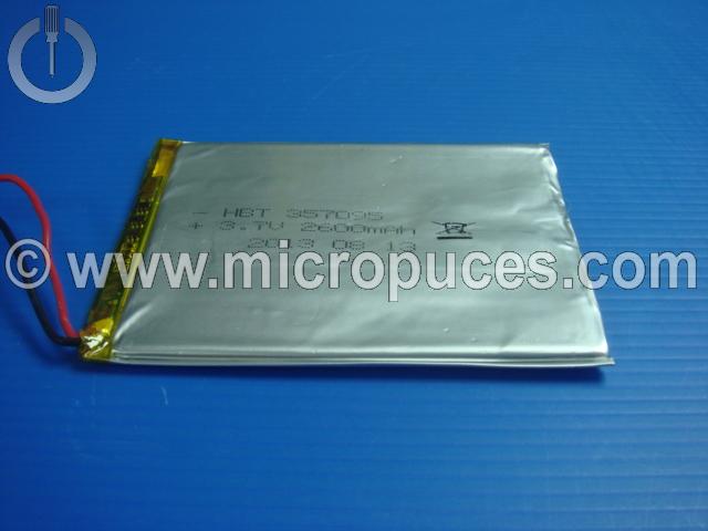 Batterie d'origine pour tablette 3,7v 2600mAh (95 x 70)