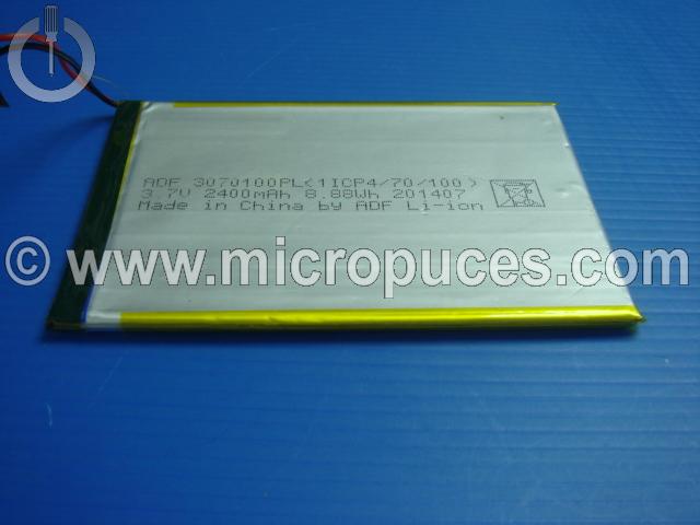Batterie d'origine pour tablette 3,7v 2400mAh (100 x 70)