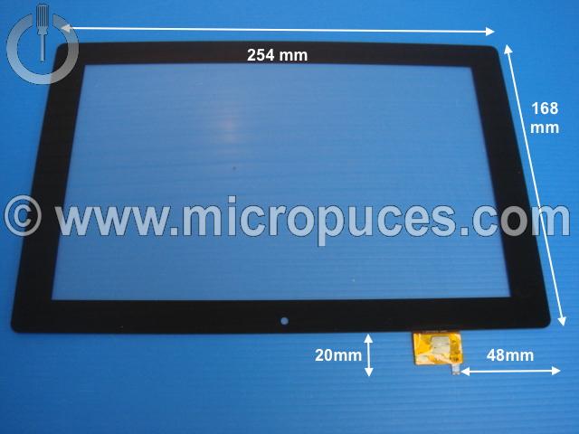 Vitre tactile * NEUVE * noire pour tablette 10 pouces (nappe 6 pins )