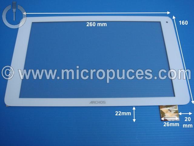 Vitre tactile blanche HXD-1055 ou ZPRD-1055 pour ARCHOS 101c Platinum