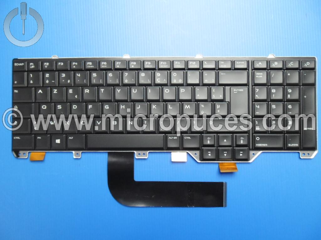 Clavier * NEUF * AZERTY rtro-clair noir pour Alienware 17