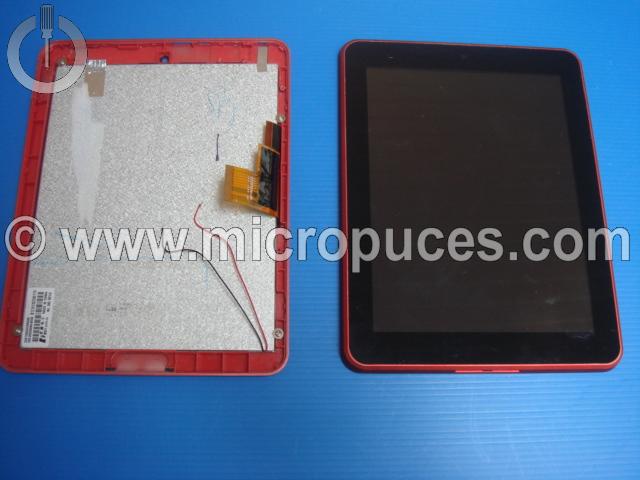 Module cran + vitre tactile rouge pour SMART TAB 8002 8003 8" (NEON)