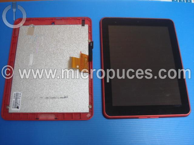 Module écran + vitre tactile rouge pour SMART TAB 8002 8003 8" (LED F0264)