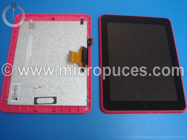 Module cran + vitre tactile rose pour SMART TAB 8002 8003 8" (LED F0264)