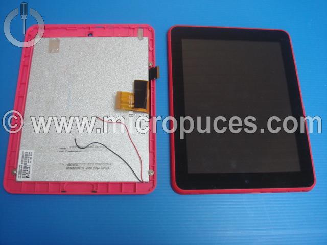 Module cran + vitre tactile rose pour SMART TAB 8002 8003 8" (NEON)