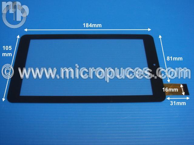 Vitre tactile * NEUVE * noire 7" pouces XN1318V1 (30 pin latral crois)