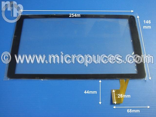 Vitre tactile noire 10" pouces 50 pin MJK-1189-FPC ou compatible