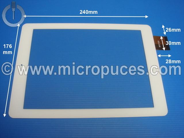 Vitre tactile * NEUVE * blanche MA975Q9 pour tablette 9.7" pouces (60 pin)