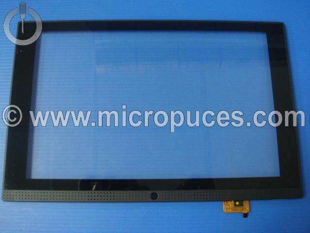 Vitre tactile + contour noir pour tablette 10 pouces Touch Tablet 10 Fluo CT1030 (nappe 6 pins )