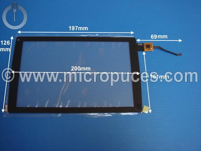 Vitre tactile noire ZHC-0450C pour tablette 7,9"  (6 pin courte )