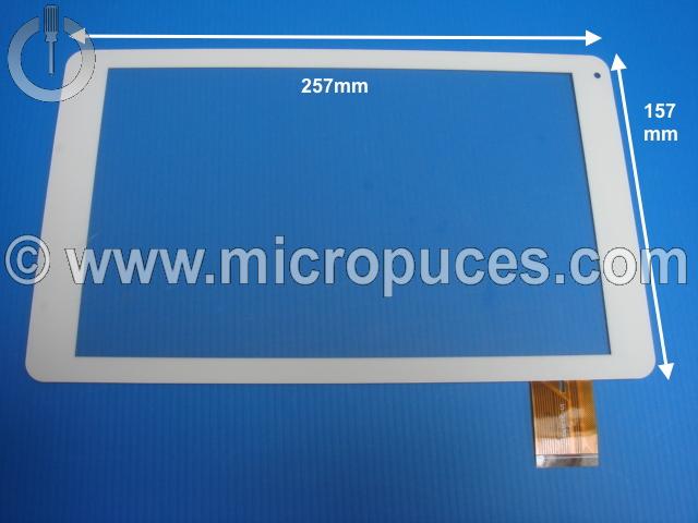 Vitre tactile blanche 10" pouces CN068FPC-V1 ou compatible (50 pin)