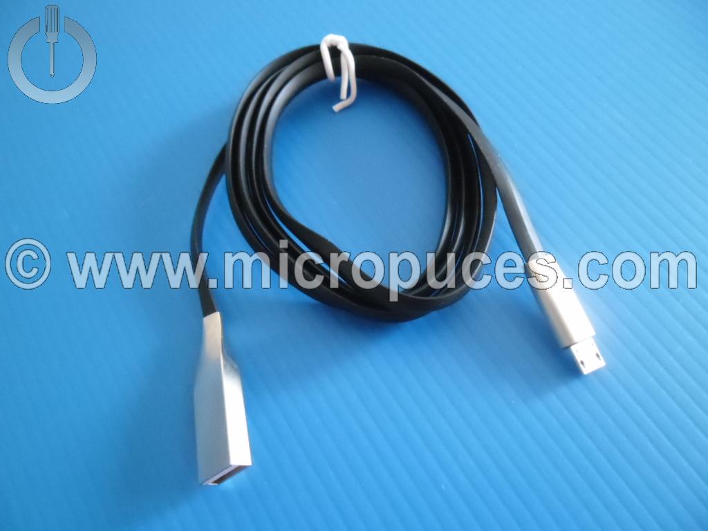 Cable * NEUF * de synchronisation aluminium micro USB pour tablette ou smartphone