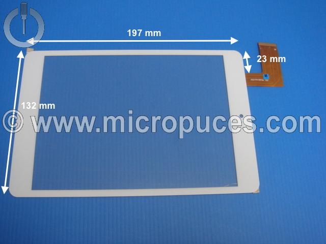 Vitre tactile * NEUVE * blanche P031FN10875A  7,8" pouces