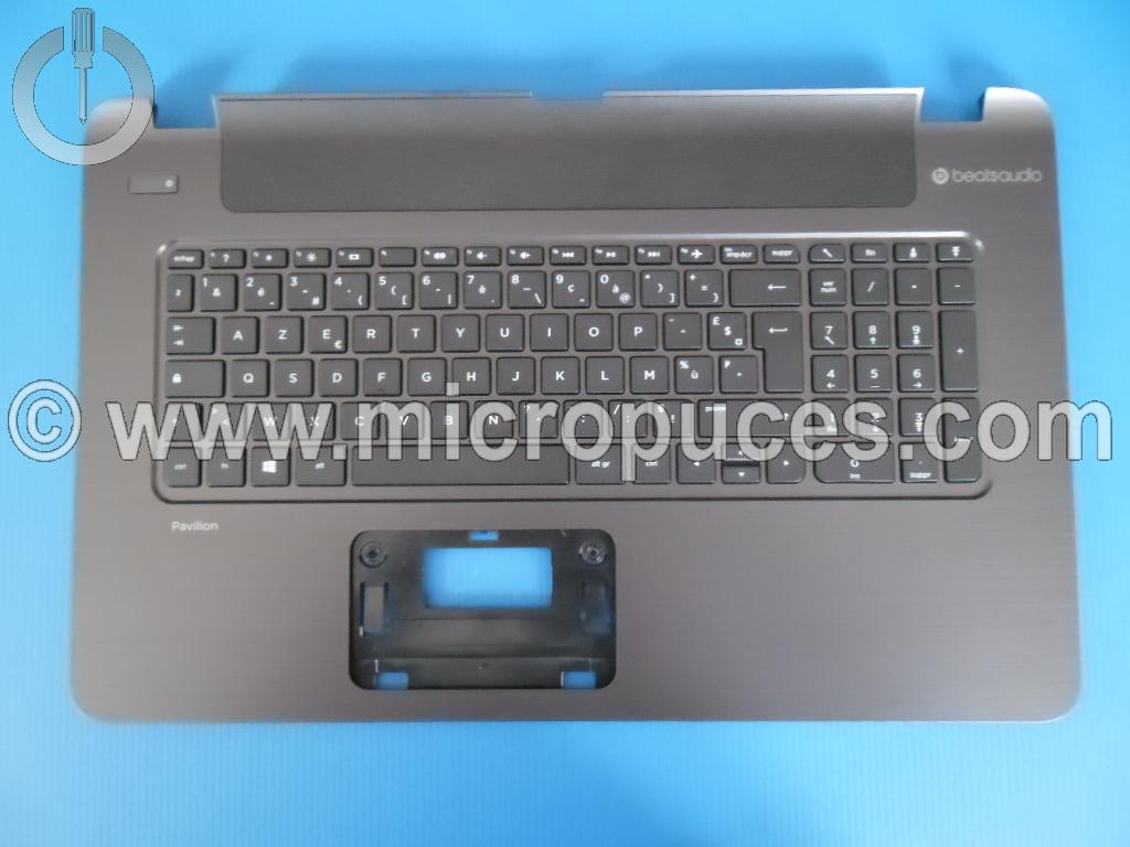 Clavier AZERTY + plasturgie du dessus pour HP Pavilion 17-f 17-p