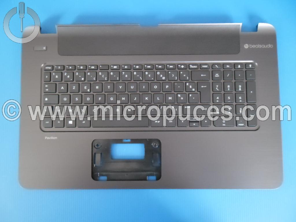 Clavier AZERTY + plasturgie du dessus pour HP Pavilion 17-f 17-p