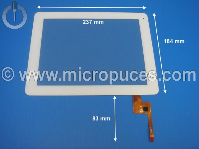 Vitre tactile * NEUVE * blanche 9.7" pouces TOPSUN E0011_A2 ou compatible (12 pin)