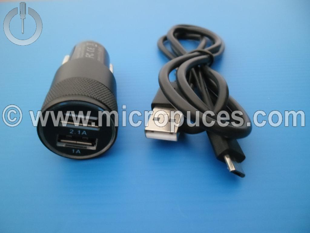 * Chargeur Allume cigare USB 5V 3.1A pour tablettes et smartphones