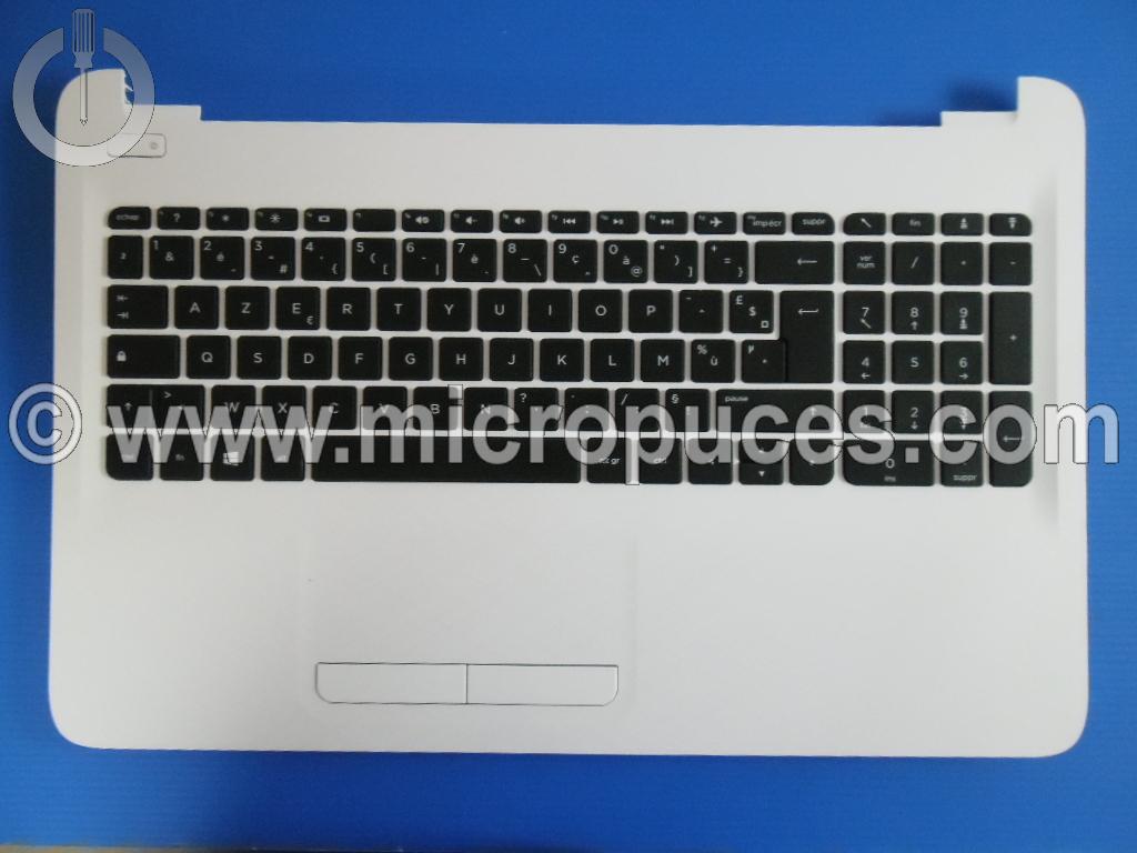 Clavier + top case blanc AZERTY pour HP Pavilion 15-a 15-b